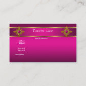 Carte De Visite Royal Proep Rose Elegant Or Riche Bijou Orné (Dos)