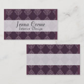 Carte De Visite Royale violette (Devant / Derrière)