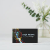 Carte De Visite ruban Abstrait de fumée y78u (Debout devant)