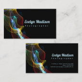 Carte De Visite ruban Abstrait de fumée y78u (Devant / Derrière)