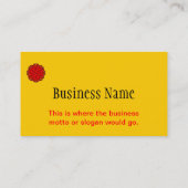 Carte De Visite Ruban de fleurs rouges par Kenneth Yoncich (Dos)