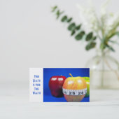 Carte De Visite ruban de mesure sur pomme (Debout devant)