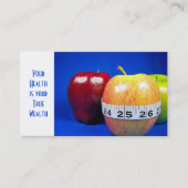 Carte De Visite ruban de mesure sur pomme (Devant)