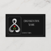 Carte De Visite Ruban de sensibilisation de Parkinson Noir (Devant)