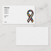 Carte De Visite Ruban de sensibilisation sur l'autisme (Devant / Derrière)