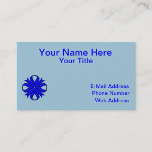 Carte De Visite Ruban de trèfle bleu par Kenneth Yoncich