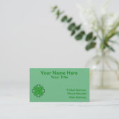 Carte De Visite Ruban de trèfle vert par Kenneth Yoncich (Debout devant)