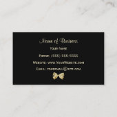 Carte De Visite Ruban d'impression Gold Noir et Or Zebra (Dos)