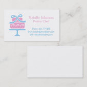 Carte De Visite Ruban et gâteau sur pied Pâtisseries Boulangeries (Devant / Derrière)