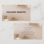 Carte De Visite Ruban Or Fancy | Luxe (Devant / Derrière)