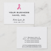 Carte De Visite Ruban rose (Devant / Derrière)