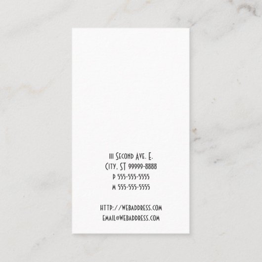 Carte De Visite Ruban rose (Dos)