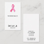 Carte De Visite Ruban rose (Devant / Derrière)