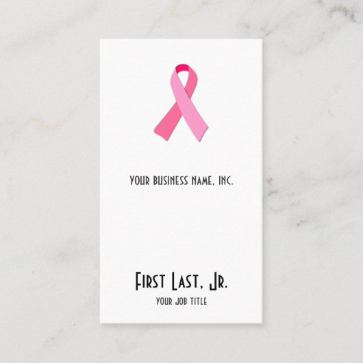 Carte De Visite Ruban rose (Devant)