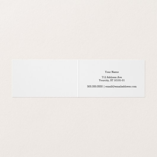 Carte De Visite Ruban rose (Intérieur déplié)