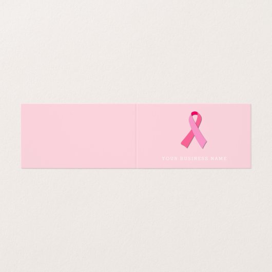 Carte De Visite Ruban rose (Extérieur déplié)