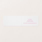 Carte De Visite Ruban rose (Intérieur déplié)