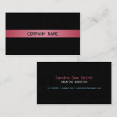 Carte De Visite Ruban rose (Devant / Derrière)