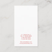 Carte De Visite Ruban rose (Dos)