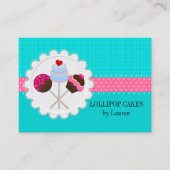 Carte De Visite Ruban rose Turquoise Pops (Devant)