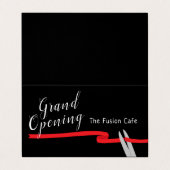 Carte De Visite Ruban rouge, grande cérémonie d'ouverture Photo/ca (Extérieur déplié)