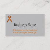 Carte De Visite Ruban standard orange (Dos)