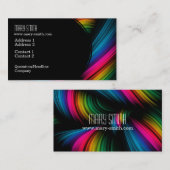 Carte De Visite Rubans abstraits élégants de spectre (Devant / Derrière)