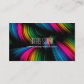 Carte De Visite Rubans abstraits élégants de spectre (Dos)