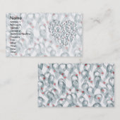 CARTE DE VISITE RUBANS ONDULEUX DE DIABÈTE (Devant / Derrière)