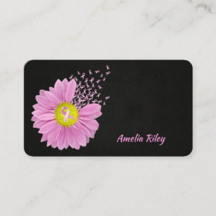 Carte De Visite Rubans rose marron