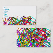 Carte De Visite Rubans tourbillonnants exubérants lumineux de (Devant / Derrière)