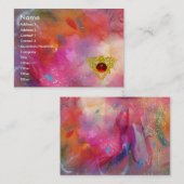 Carte De Visite RUBY ABSTRAIT, bleu clair rose (Devant / Derrière)