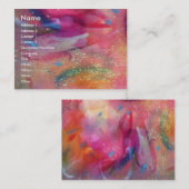 Carte De Visite RUBY ABSTRAIT, bleu clair rose (Devant / Derrière)