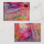 Carte De Visite RUBY ABSTRAIT, bleu clair rose (Devant / Derrière)
