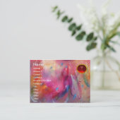 Carte De Visite RUBY ABSTRAIT, bleu rose vif (Debout devant)