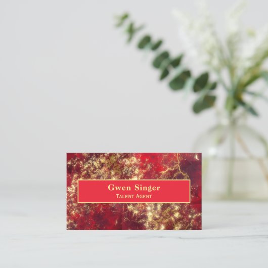 Carte De Visite Ruby et or (Debout devant)