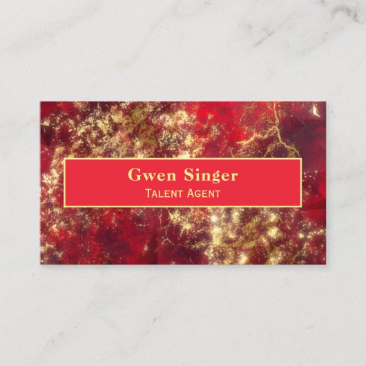 Carte De Visite Ruby et or (Devant)