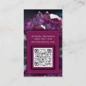 Carte De Visite Ruby Radiance Abstrait Magenta Hot Pink Crystal (Dos)