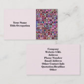 Carte De Visite Ruby Red 'Bijoux' Texturé Carreaux de mosaïque Mot (Devant / Derrière)