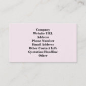 Carte De Visite Ruby Red 'Bijoux' Texturé Carreaux de mosaïque Mot (Dos)