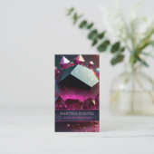 Carte De Visite Ruby Red Crystal Gemstone Elégance Luxe Moderne (Debout devant)