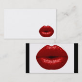 CARTE DE VISITE RUBY RED LIPSTICLE MAKEUP BEAUTY MODE SALON LÈVRES (Devant / Derrière)