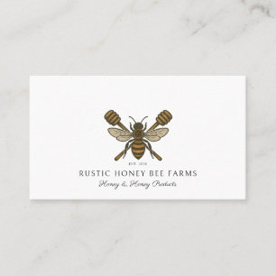 Carte De Visite Ruche d'abeilles à miel rustique Apiculteur