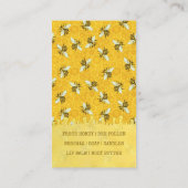 Carte De Visite Ruche de nid d'abeilles d'abeilles de ferme (Dos)