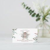 Carte De Visite Rucher Abeille Créative Floral Rustique (Debout devant)