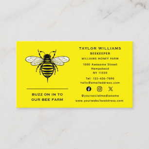 Carte De Visite Rucher Apiculteur Apiculture Abeille à Miel Médias