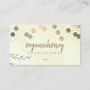 Carte De Visite Rucher de la ferme apicole Gold Honeycombs