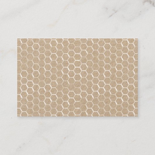 Carte De Visite Rucher rustique d'abeille (Dos)