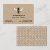 Carte De Visite Rucher rustique d'abeille (Devant / Derrière)