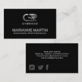 Carte De Visite Ruée De Gym | Black (Devant / Derrière)
